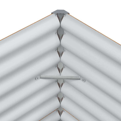 Garden Raised Bed Light Brown 485 x 50 x 68 cm Galvanised Steel