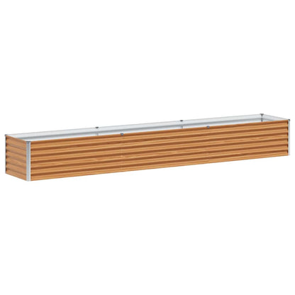 Garden Raised Bed Light Brown 290 x 50 x 36 cm Galvanised Steel