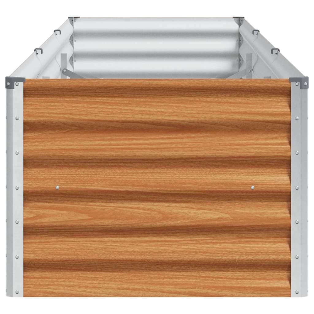 Garden Raised Bed Light Brown 290 x 50 x 36 cm Galvanised Steel