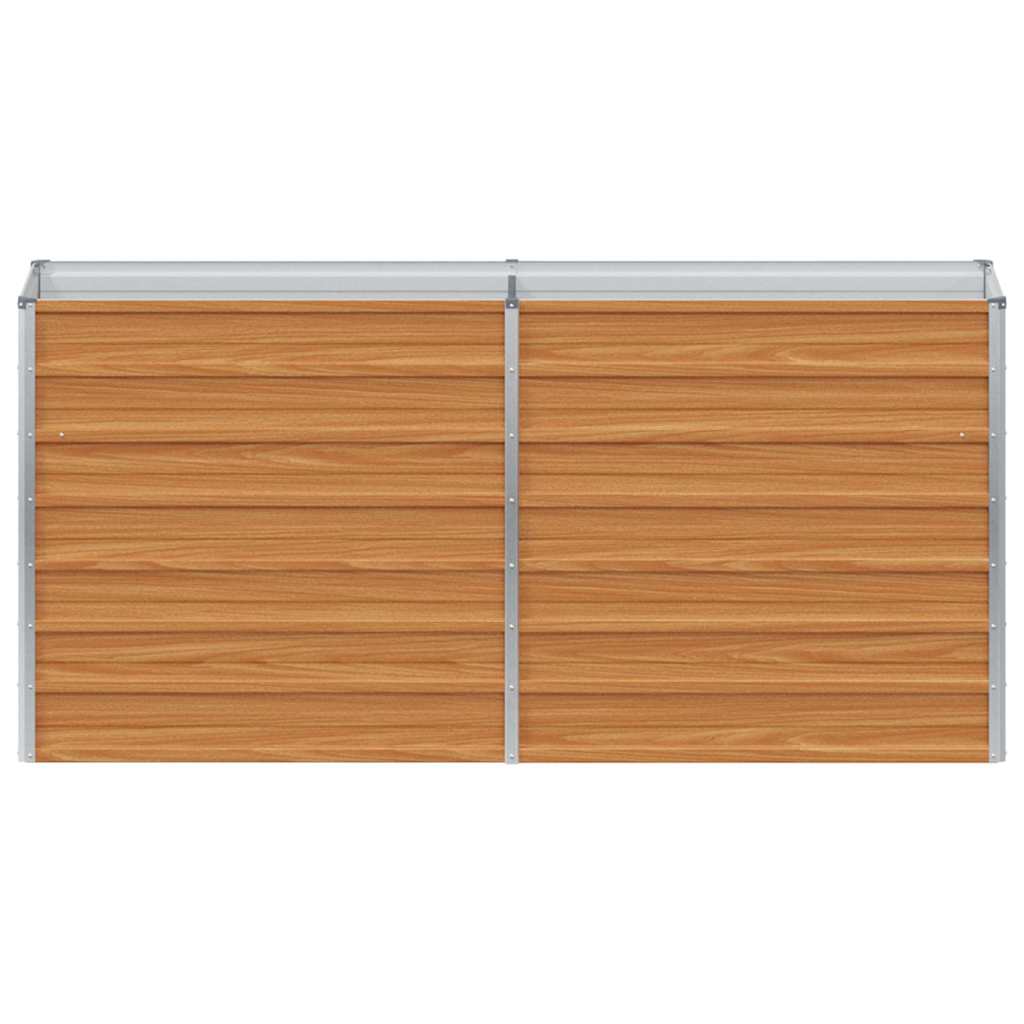 Garden Raised Bed Light Brown 160 x 40 x 77 cm Galvanised Steel