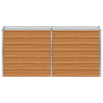 Garden Raised Bed Light Brown 160 x 40 x 77 cm Galvanised Steel