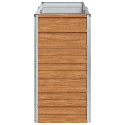 Garden Raised Bed Light Brown 160 x 40 x 77 cm Galvanised Steel