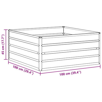 Garden Raised Bed Light Brown 100 x 100 x 45 cm