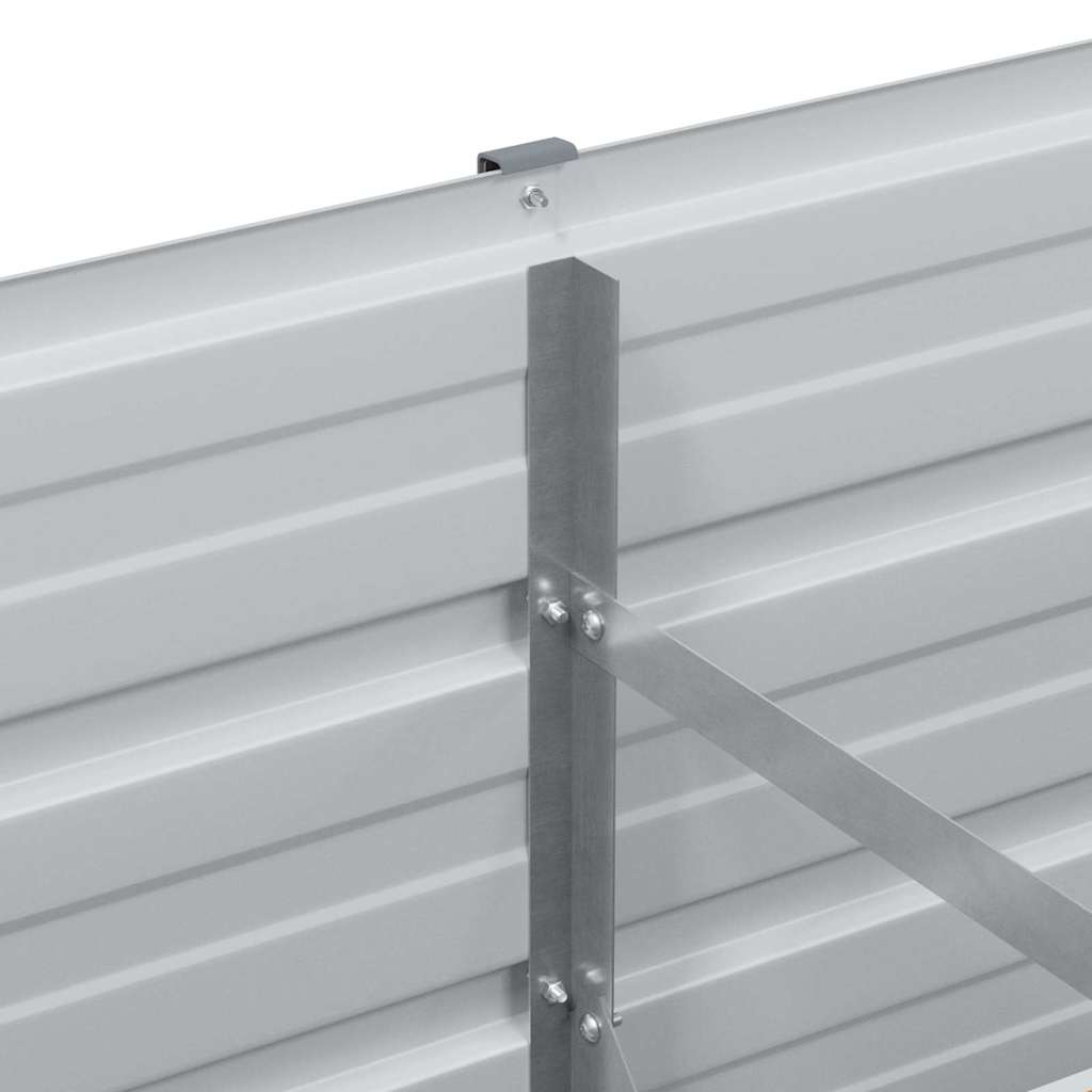 Garden Raised Bed Light Brown 240 x 40 x 77 cm Galvanised Steel