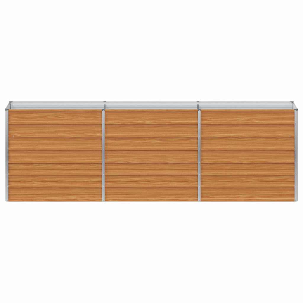 Garden Raised Bed Light Brown 240 x 40 x 77 cm Galvanised Steel