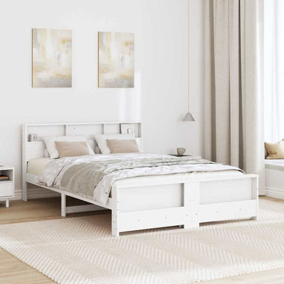 Bed Frame with Headboard White 160 x 200 cm Engineered Wood