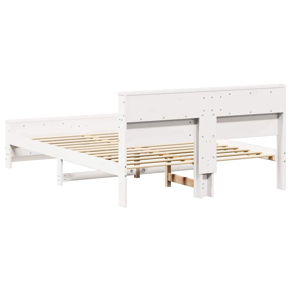 Bed Frame with Headboard White 160 x 200 cm Engineered Wood