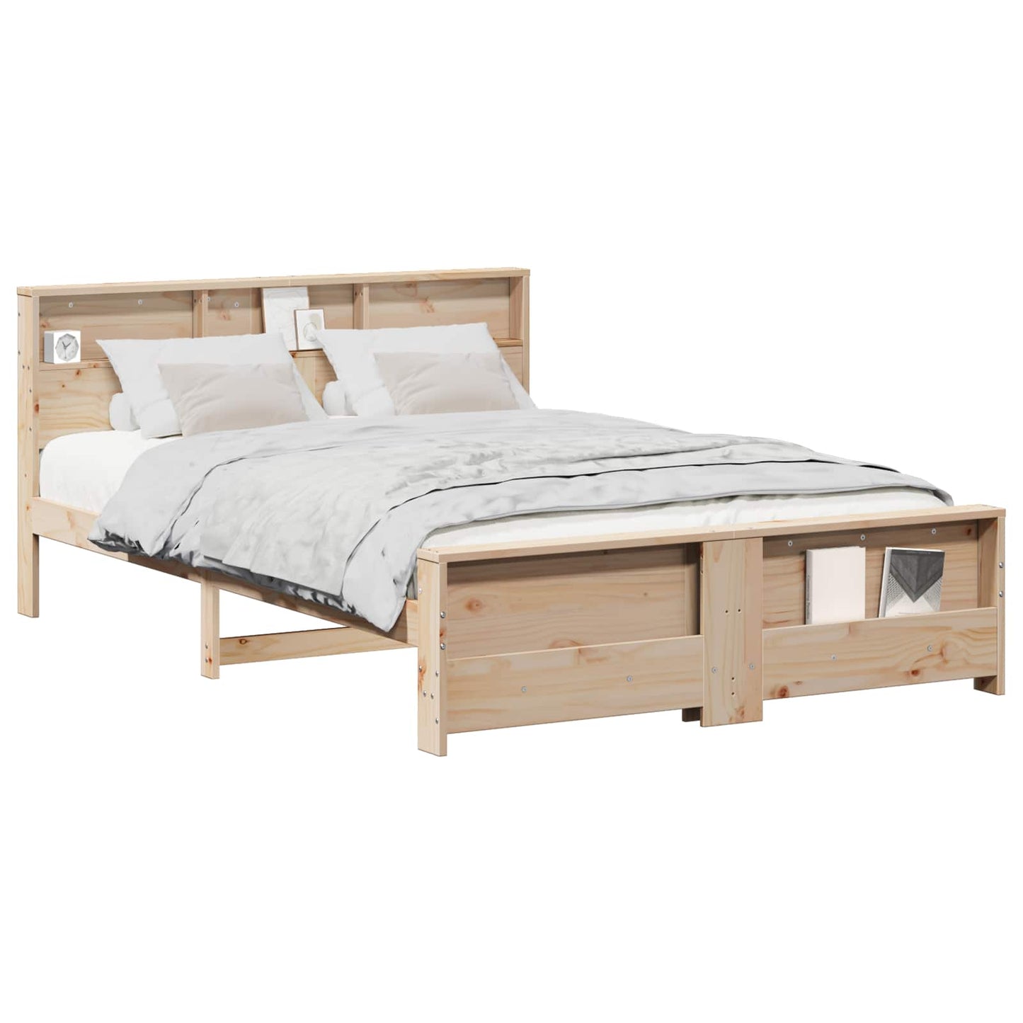 Bed Frame with Headboard Brown 150 x 200 cm Engineered Wood