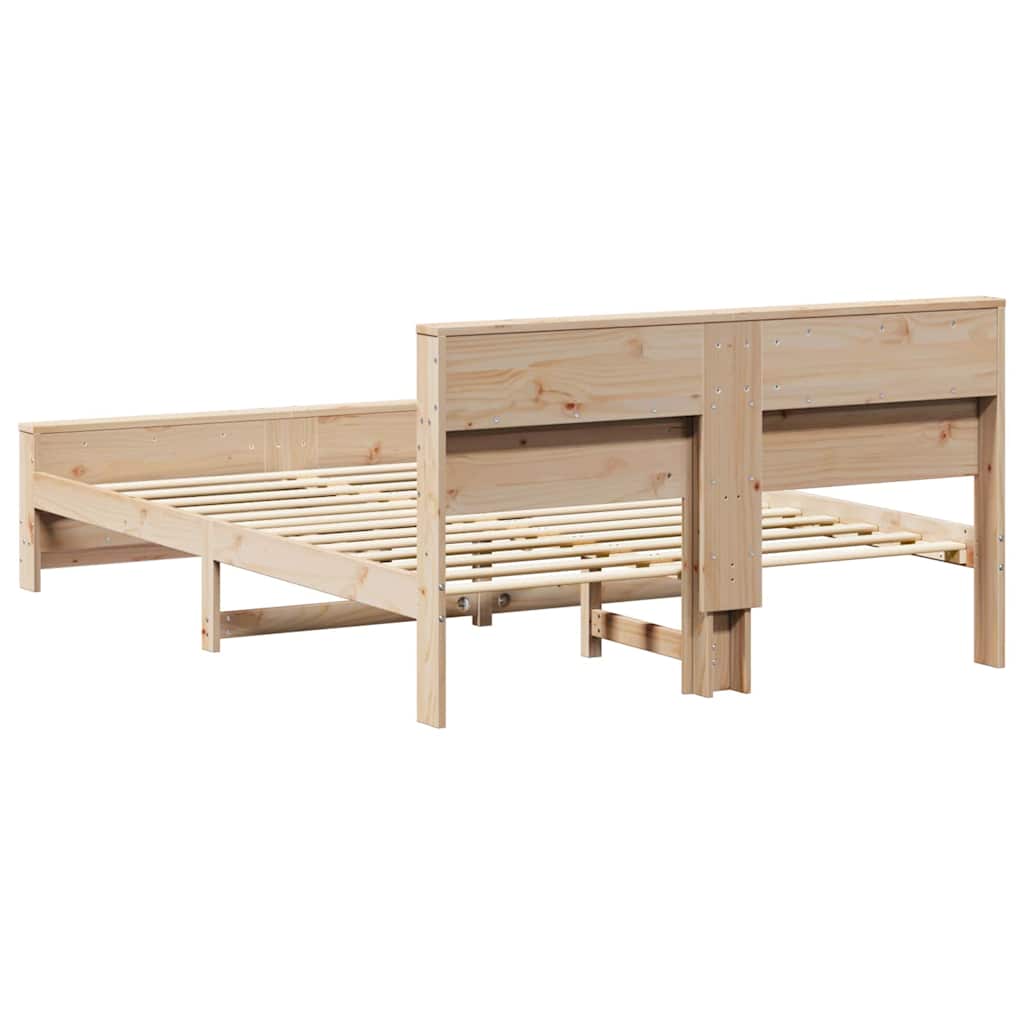 Bed Frame with Headboard Brown 150 x 200 cm Engineered Wood