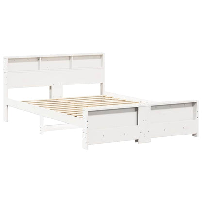 Bed Frame with Headboard White 150 x 200 cm Engineered Wood