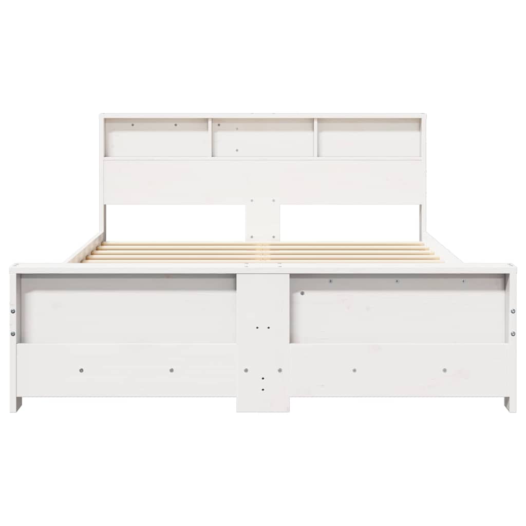 Bed Frame with Headboard White 150 x 200 cm Engineered Wood