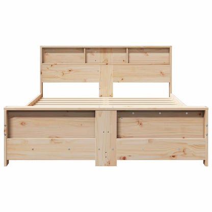 Bed Frame with Headboard Brown 140 x 200 cm Engineered Wood