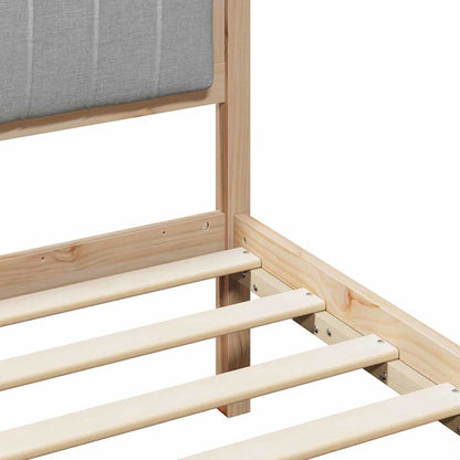 Bed frame Brown and light grey 180 x 200 cm Solid pine wood
