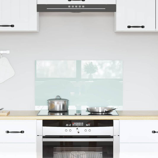 Kitchen Backsplash Milk 70 x 40 cm Tempered Glass