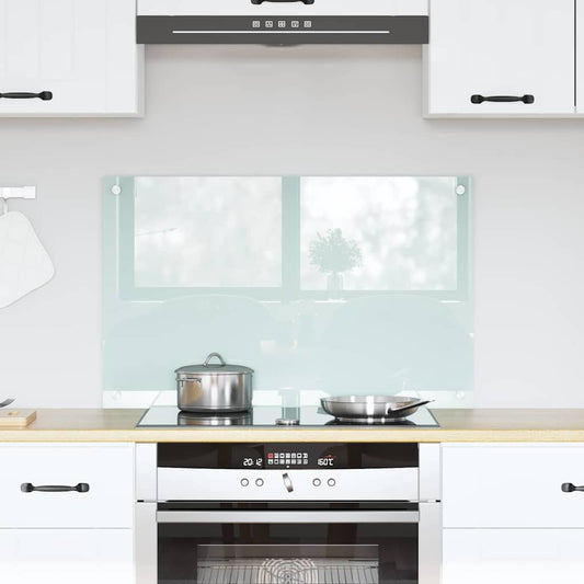 Kitchen Backsplash Milk 80 x 50 cm Tempered Glass