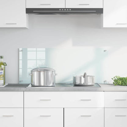 Kitchen Backsplash Milk 100 x 40 cm Tempered Glass
