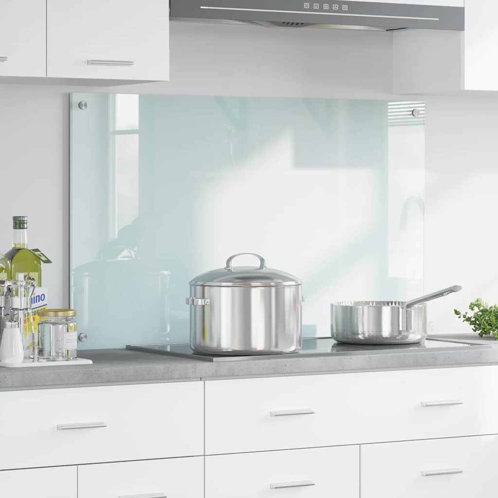 Kitchen Backsplash Milk 100 x 60 cm Tempered Glass