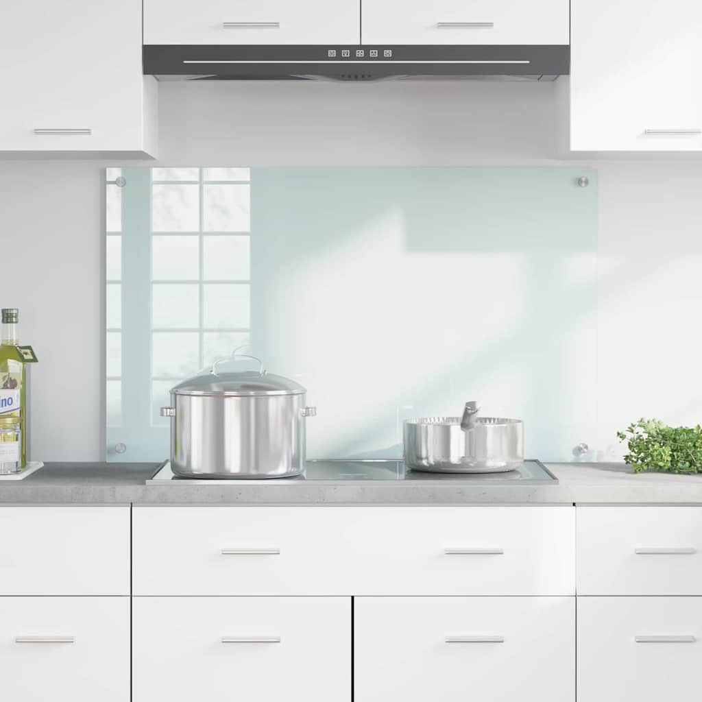 Kitchen Backsplash Milk 100 x 60 cm Tempered Glass