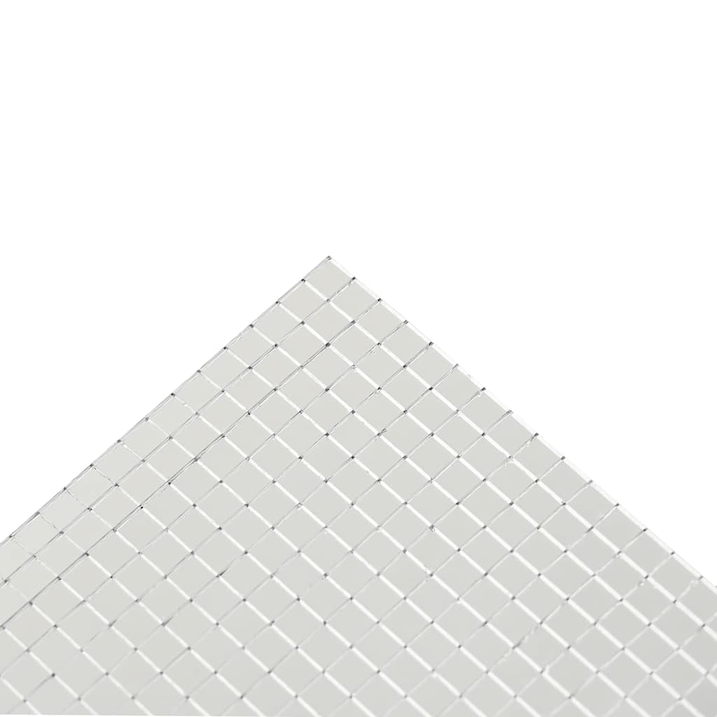 Mirror Mosaic Tile Geometric 3 pcs Silver 30 x 30 cm Glass