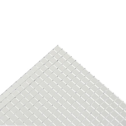 Mirror Mosaic Tile Geometric 3 pcs Silver 30 x 30 cm Glass