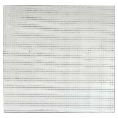 Mirror Mosaic Tile Geometric 3 pcs Silver 30 x 30 cm Glass