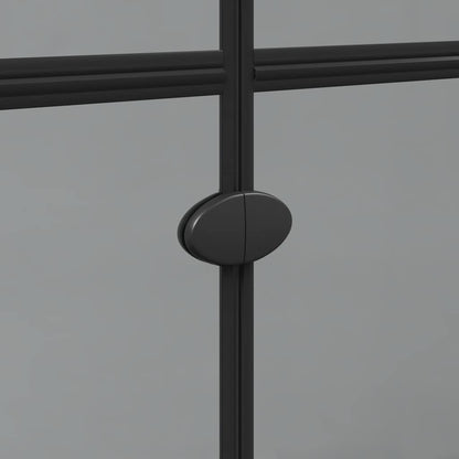 Walk-In Shower Wall Folding Black 80 x 6.5 x 190 cm