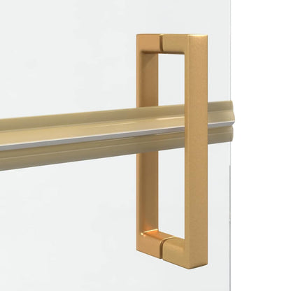 Walk-In Shower Wall Folding Gold 120 x 6.5 x 190 cm