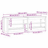 Shoe Bench Wax brown 160 x 36.5 x 50 cm Solid pine wood