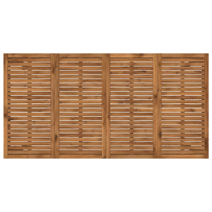 Garden Dinner Table Natural and Black 196 x 100.5 x 75 cm
