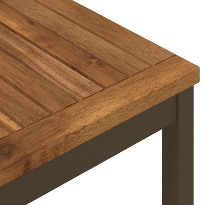 Garden Dinner Table Natural and Coffee 196 x 100.5 x 75 cm