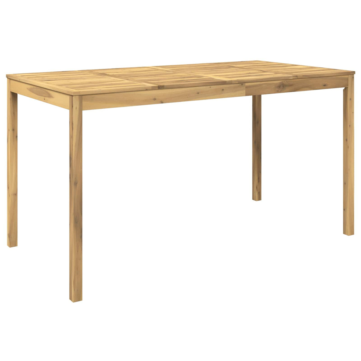 Garden Bar Table White 196 x 100 x 105 cm Solid Acacia Wood