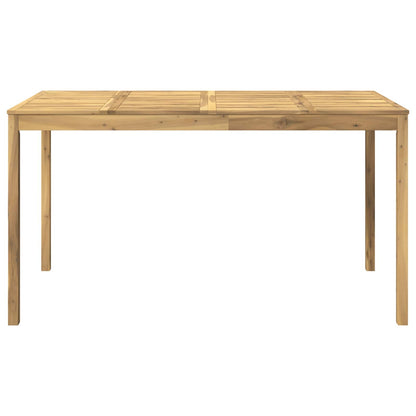 Garden Bar Table White 196 x 100 x 105 cm Solid Acacia Wood