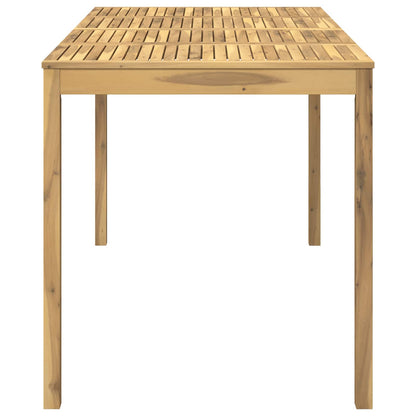 Garden Bar Table White 196 x 100 x 105 cm Solid Acacia Wood