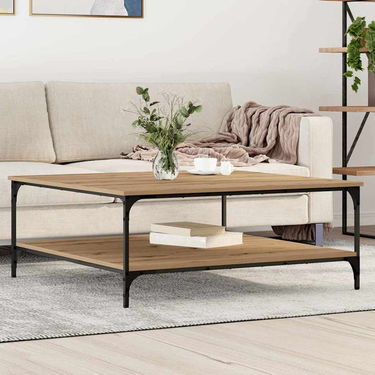 Coffee Table Artisan oak 100 x 100 x 40 cm Engineered wood