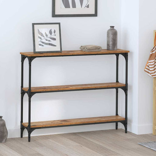 Console Table with Shelf Old wood 100 x 22.5 x 75 cm