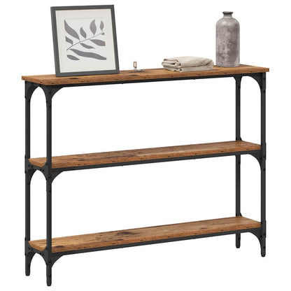 Console Table with Shelf Old wood 100 x 22.5 x 75 cm