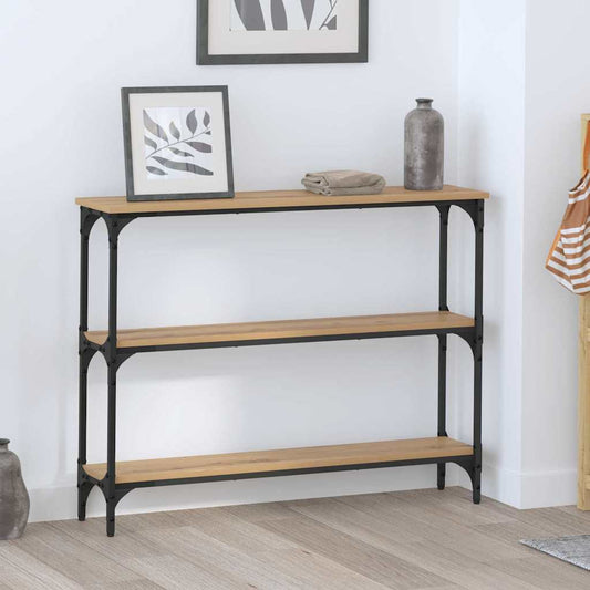 Console Table with Shelf Artisan oak 100 x 22.5 x 75 cm