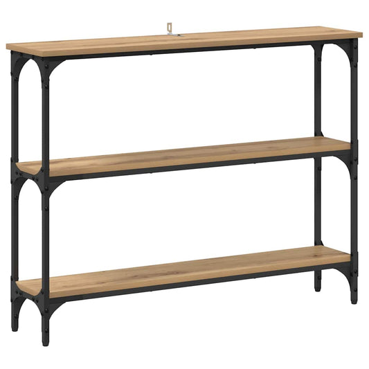 Console Table with Shelf Artisan oak 100 x 22.5 x 75 cm