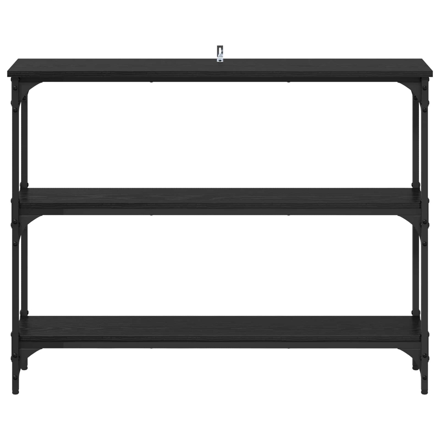 Console Table Black oak 100 x 22.5 x 75 cm Engineered Wood