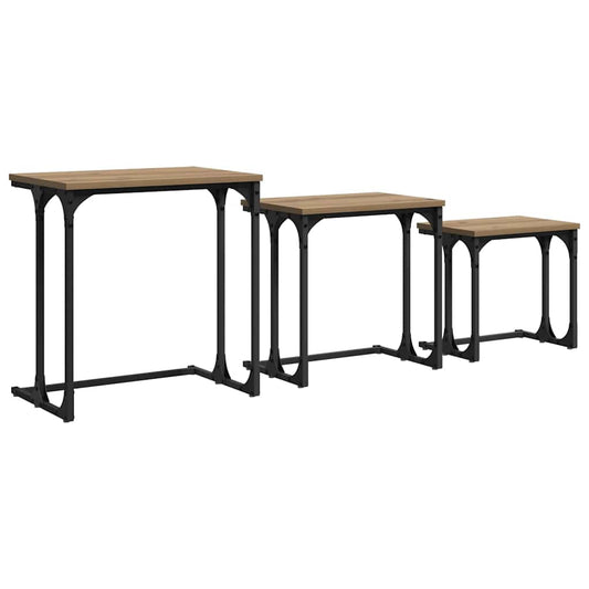 Nesting Coffee Table 3 pcs Artisan oak 50.5 x 35 x 53 cm