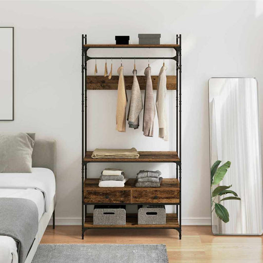 Wardrobe with Shelf Old wood 89 x 39 x 184.5 cm Engineered wood