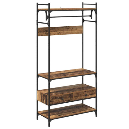 Wardrobe with Shelf Old wood 89 x 39 x 184.5 cm Engineered wood