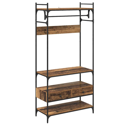 Wardrobe with Shelf Old wood 89 x 39 x 184.5 cm Engineered wood