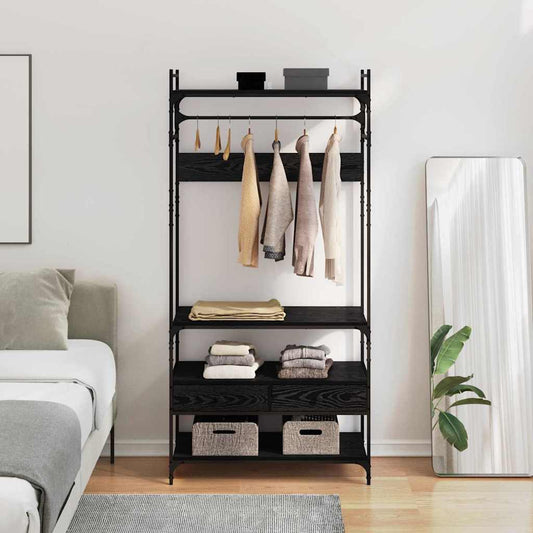 Wardrobe Black oak 89 x 39 x 184.5 cm Engineered wood
