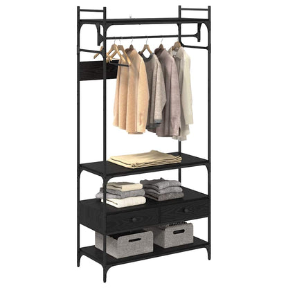 Wardrobe Black oak 89 x 39 x 184.5 cm Engineered wood