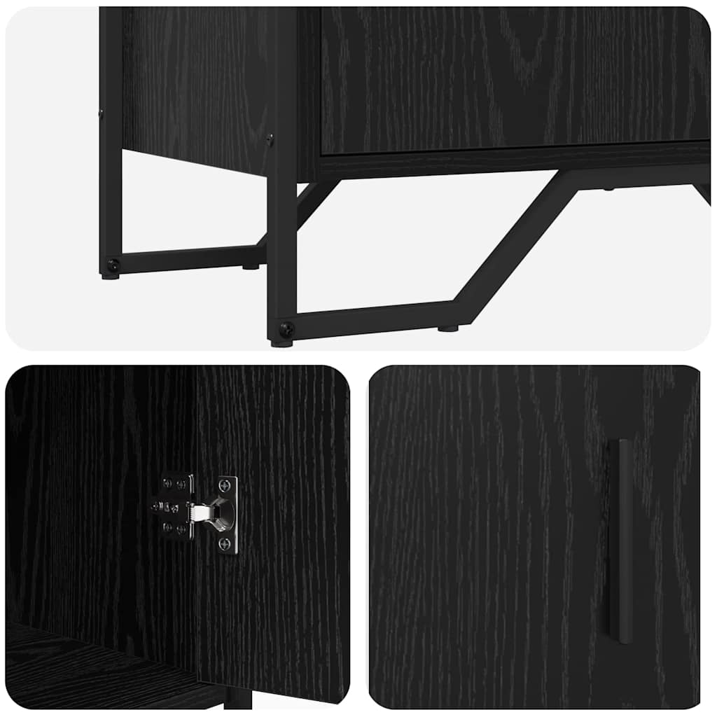 Sideboard Black Oak 78 x 35 x 74.5 cm