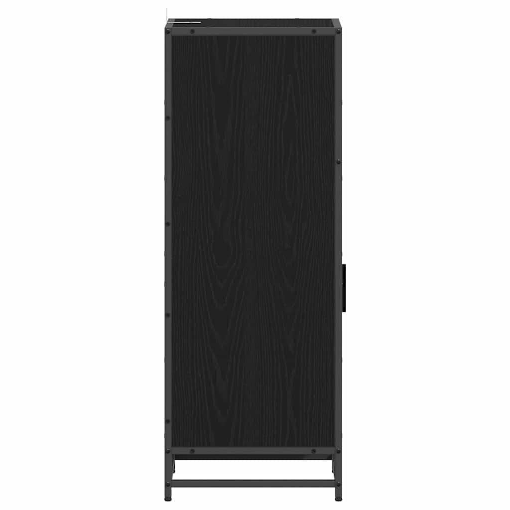 Bathroom Furniture Set with Shelf Black Oak 35 x 37.5 x 100 cm