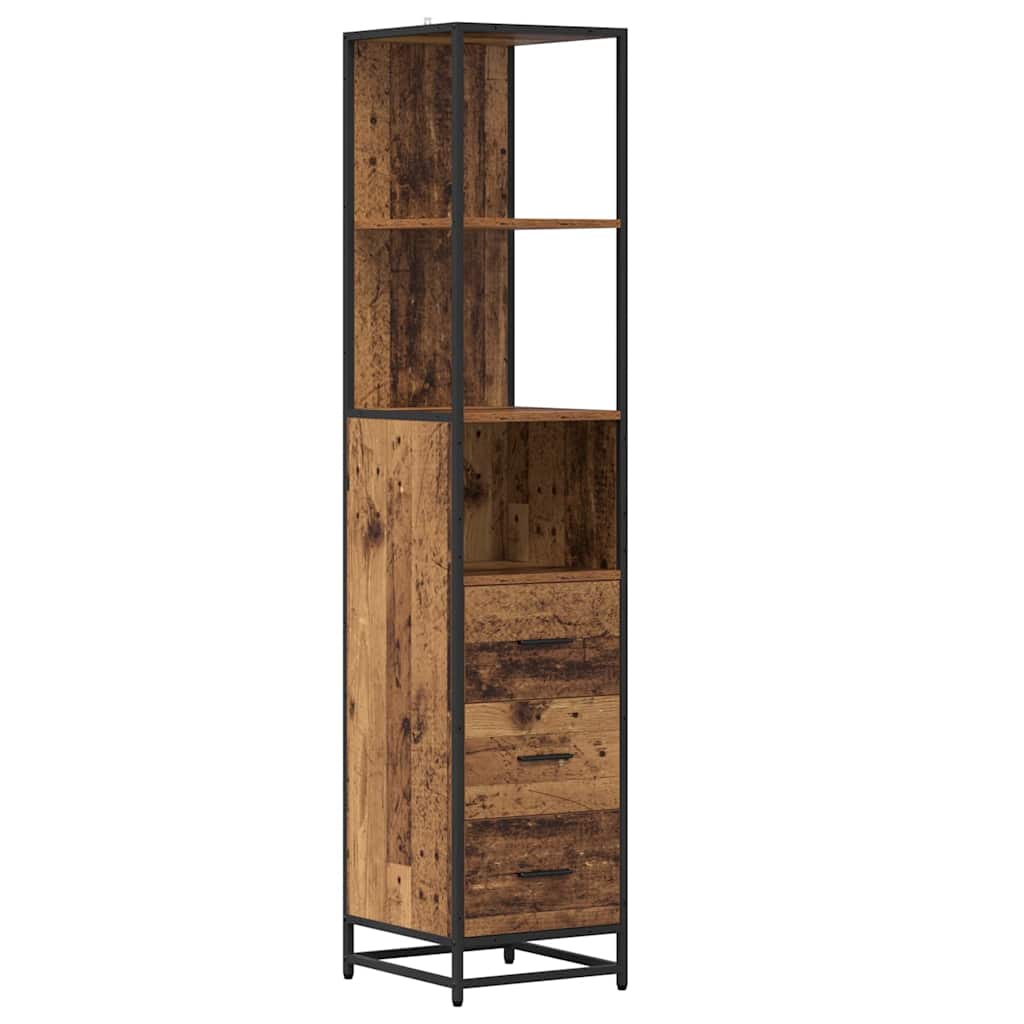 Bathroom Furniture Set with Drawer Old Wood 35 x 37.5 x 166 cm