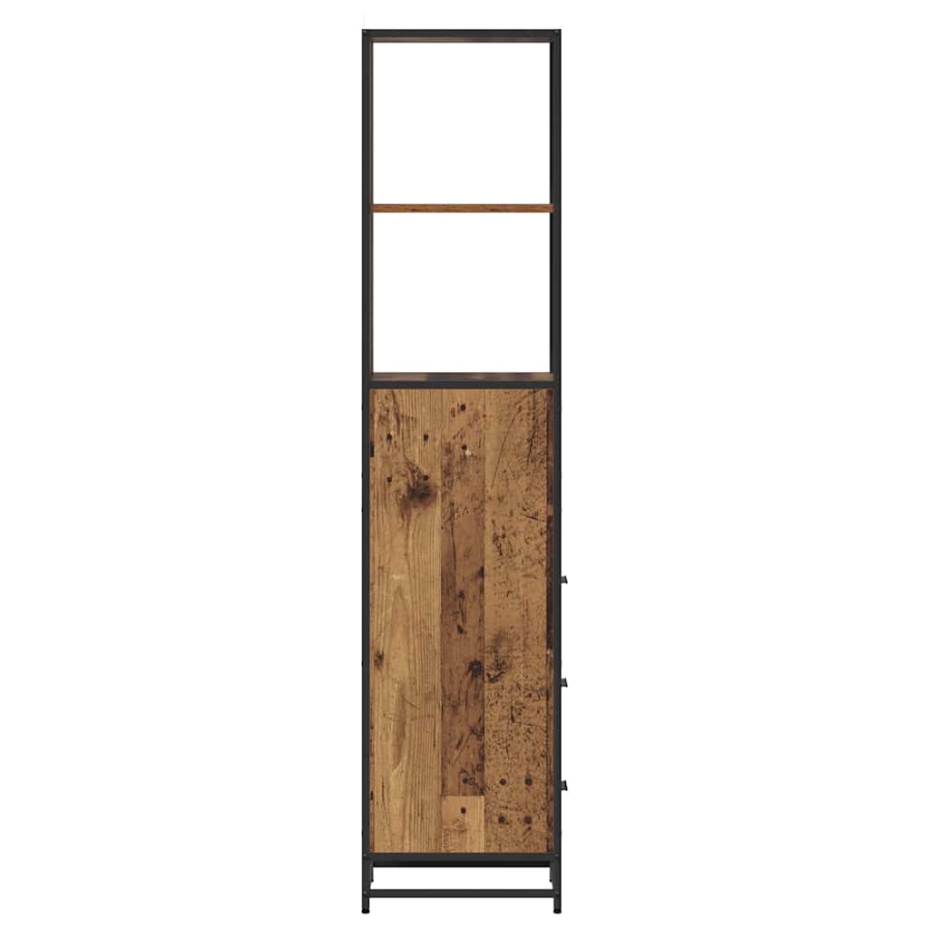 Bathroom Furniture Set with Drawer Old Wood 35 x 37.5 x 166 cm