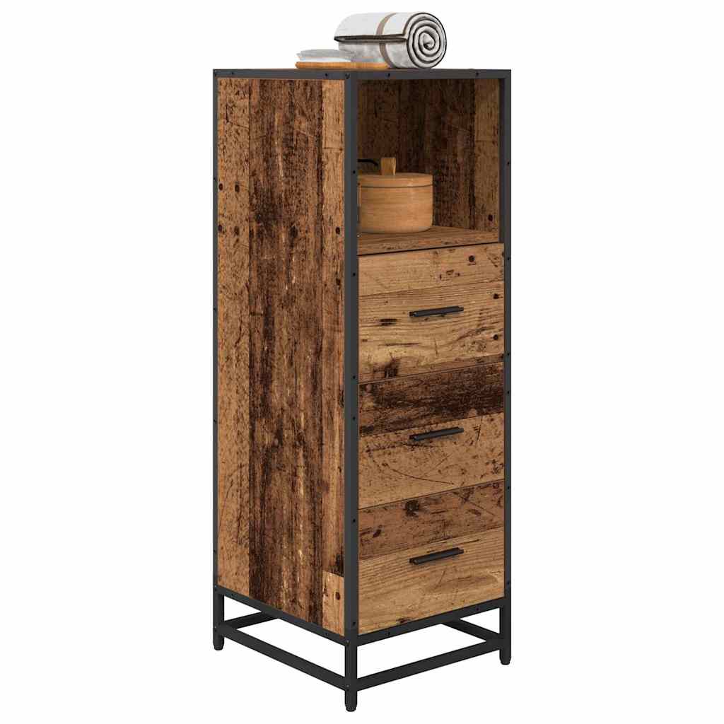 Bathroom Furniture Set with Drawer Old Wood 35 x 37.5 x 100 cm